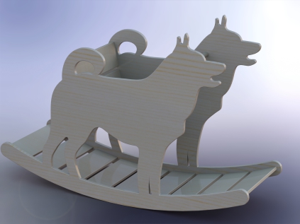 husky gyngehund
