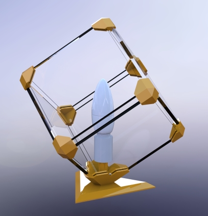 model af 3d printet lampe